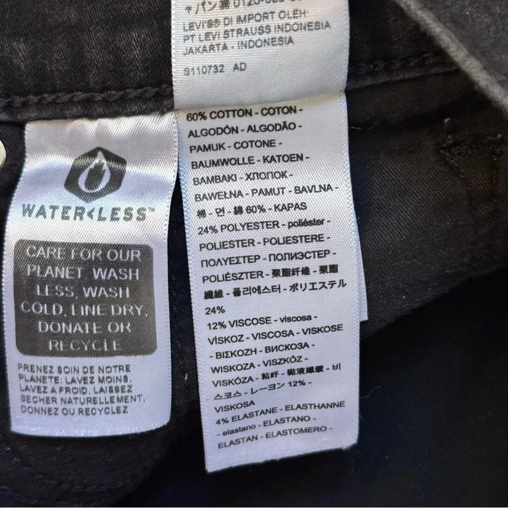 Levi’s Premium 311 Shaping Skinny Black Mid-Rise Womens Jeans Size 29 28” Inseam - Picture 10 of 13